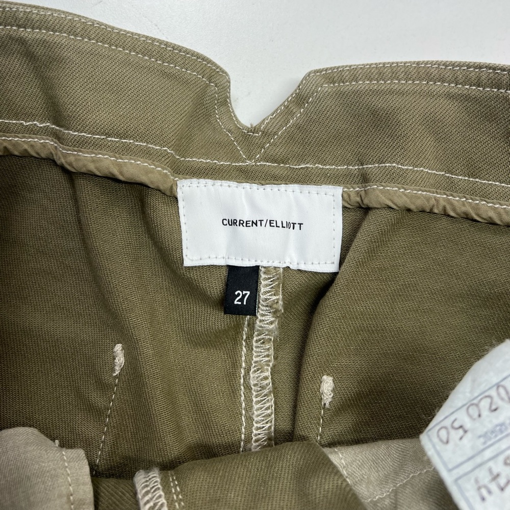 Current/Elliot Y2K Army Flare Pants Size 4 US 27” Waist Green Cargo Style New - Picture 3 of 11